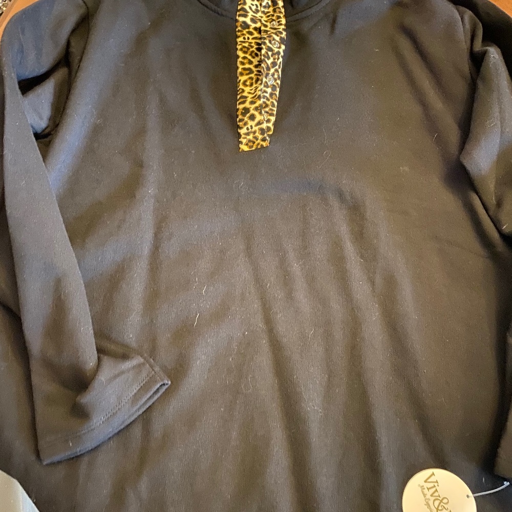 Black/Cheetah Sweater
